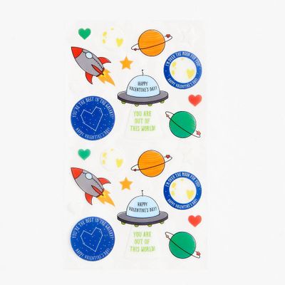 Valentine Space Stickers