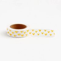 Scattered Gold Foil Hearts Washi Tape