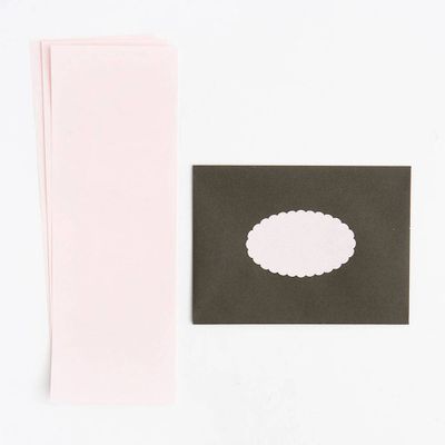 Solid Scallop Blush Labels