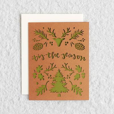 Tis the Season Laser Cut Greeting Card