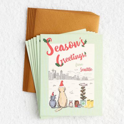 Greetings from Seattle Holiday Card Set