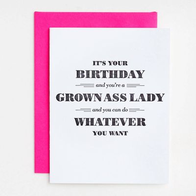 Grown Lady Birthday Card