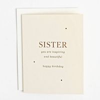 Inspiring and Beautiful Sister Birthday Card