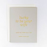 Lucky Wife Birthday Card