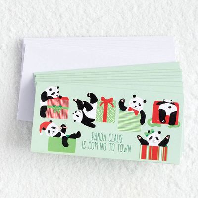 Panda Claus Money Cards