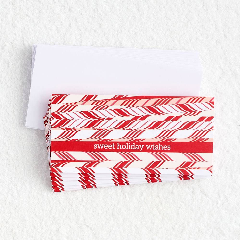 Candy Cane Stripe Money Cards