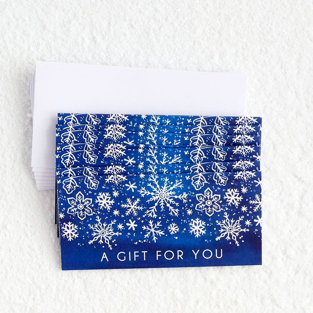 Snowflakes on Night Money Cards