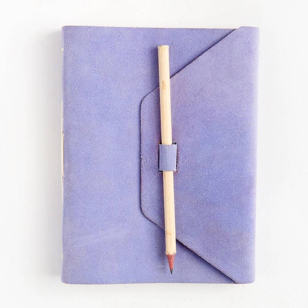 Violet Suede Foldover Journal