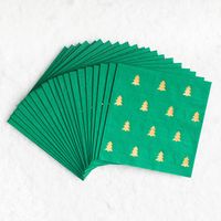 Green Trees Cocktail Napkin