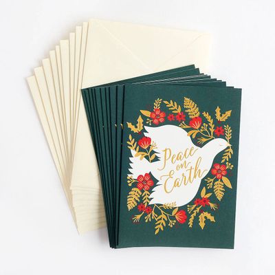 Floral Dove Holiday Card Set