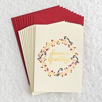 Season's Greetings Birds Holiday Card Set