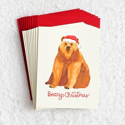 Beary Christmas Holiday Card Set