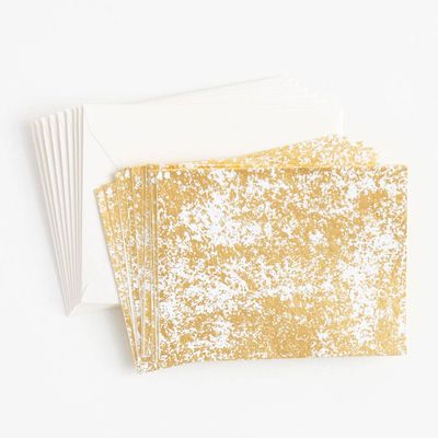 Crushed Gold Fine Paper Stationery Set