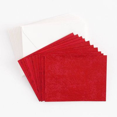 Crushed Red Fine Paper Stationery Set