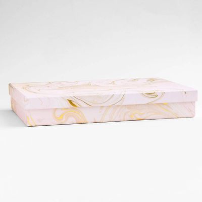 Blush Marble Shirt Box