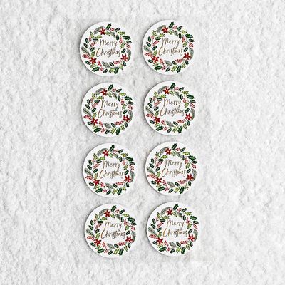 Floral Wreath Circle Stickers