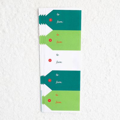 Green Holiday Gift Tags