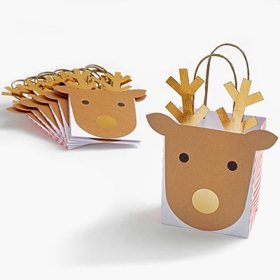 Reindeer Head Treat Bags