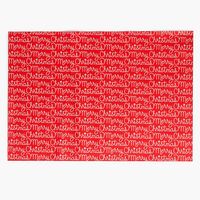 Merry Christmas Glitter Script Flat Wrap