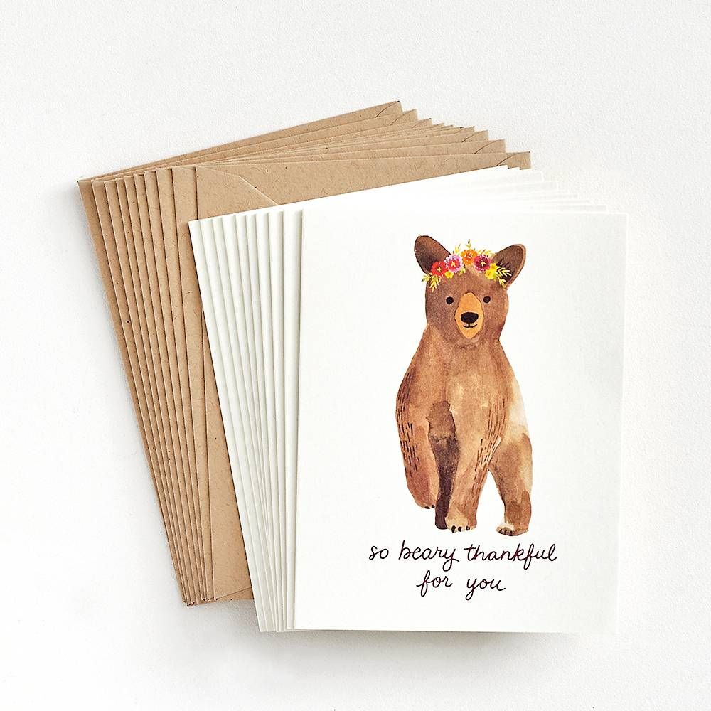 So Beary Thankful Thank You Card Set