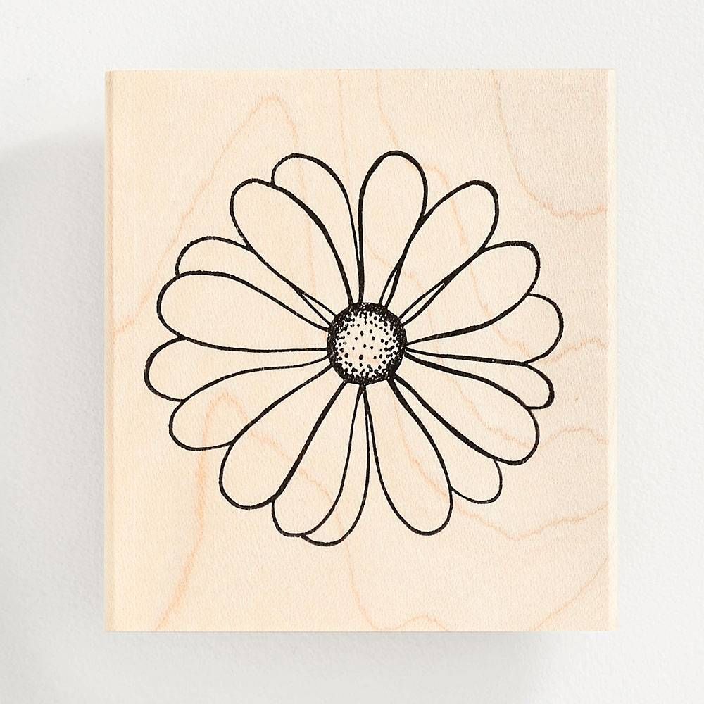 Daisy Flower Rubber Stamp