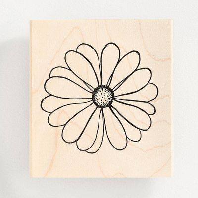 Daisy Flower Rubber Stamp