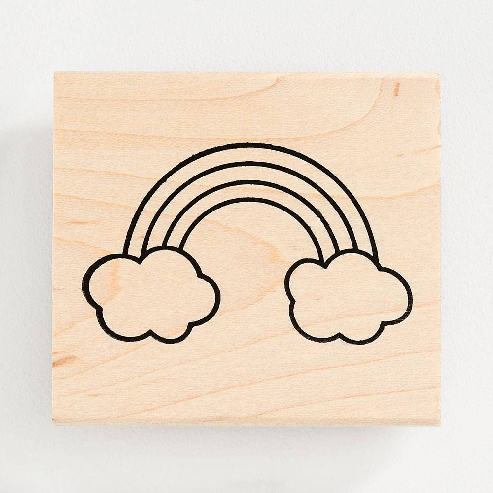 Rainbow Rubber Stamp