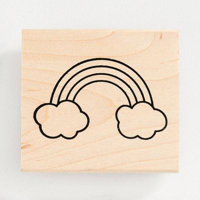 Rainbow Rubber Stamp