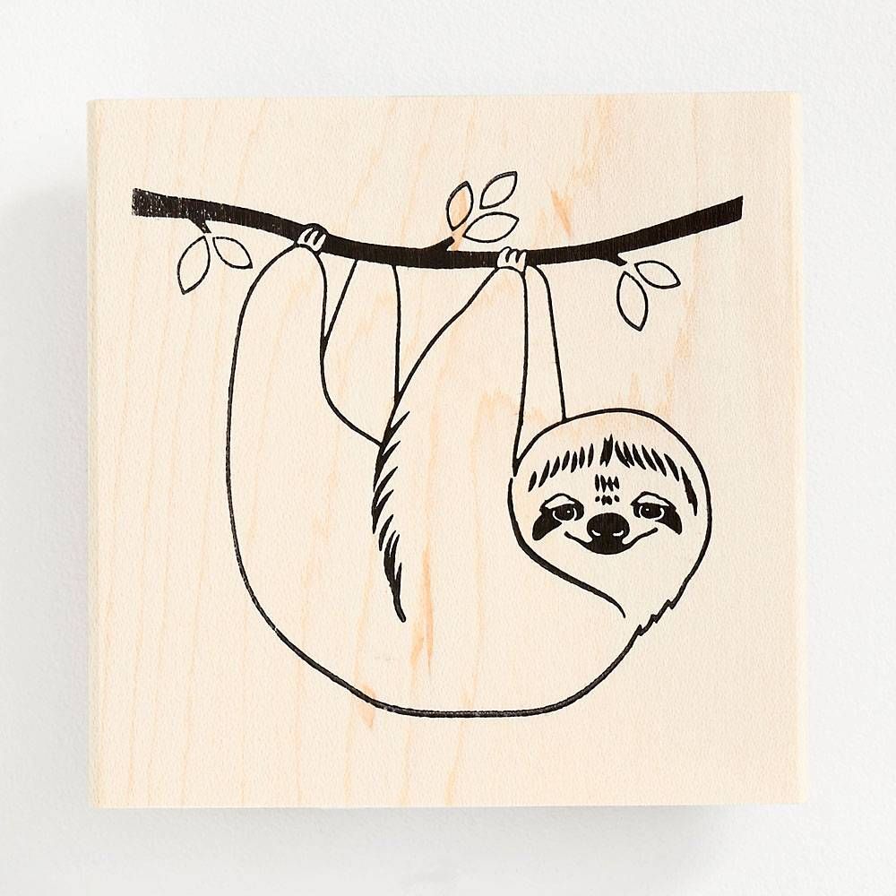 Sloth Rubber Stamp