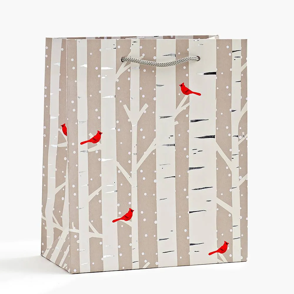 Birch Trees with Cardinals Bag