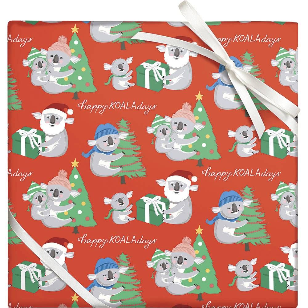 Forest Friends, Festive Friends, Koalas Holiday Wrapping Paper