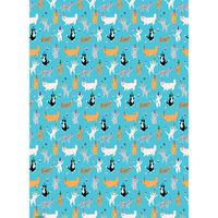 Birthday Party Cats Wrapping Paper