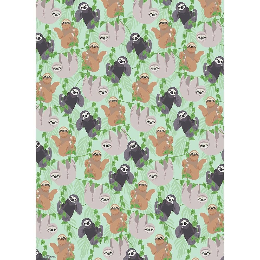 Sloths on Vines Flat Wrap