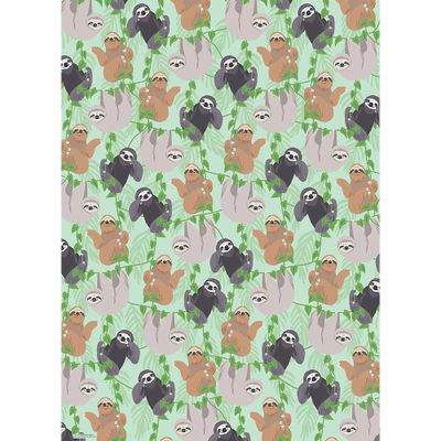 Sloths on Vines Wrapping Paper