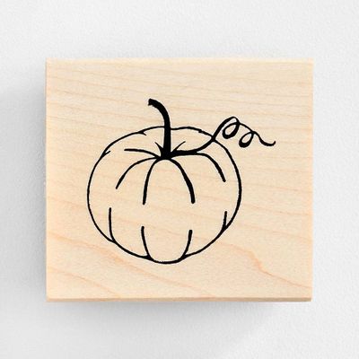Pumpkin with Vine Stamp
