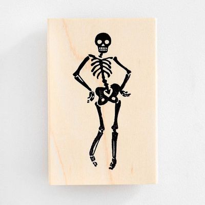 Dancing Skeleton Stamp