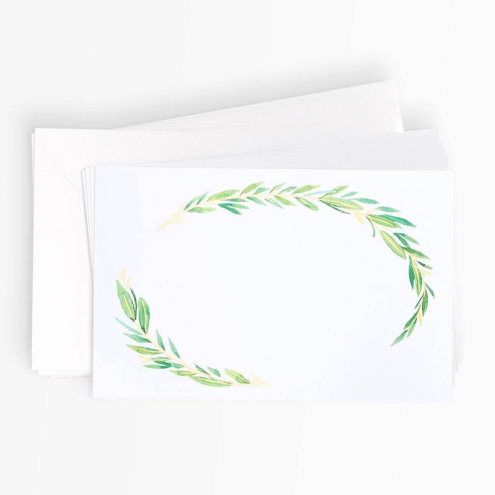 Laurel Greenery Printable Invitations