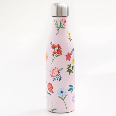 Bright Floral Print Water Bottle