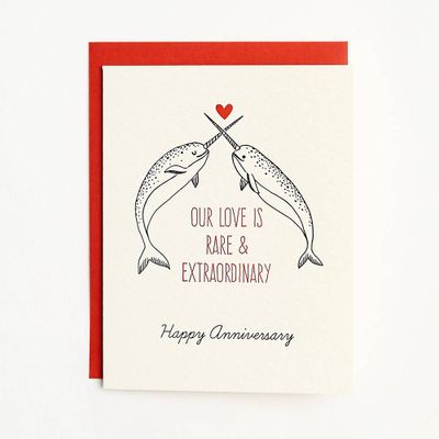 Narwhals Anniversary Card
