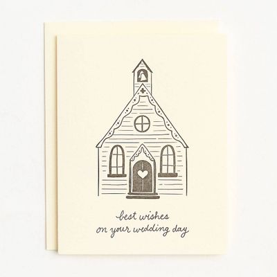 Chapel Wedding Card