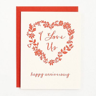 I Love Us Anniversary Card