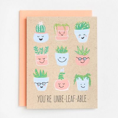 UnbeLeafable Plants Greeting Card