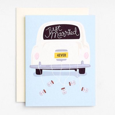 Just Married Wedding Card