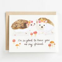 Hedgehog Friends Greeting Card