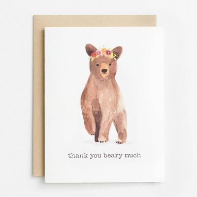 Beary Much Thank You Card