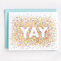 Yay Confetti Greeting Card