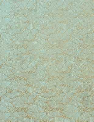 Yuzen Pool Gold Waves Handmade Paper