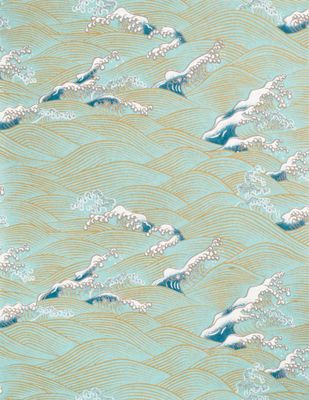 Yuzen Pool Lake Waves Handmade Paper