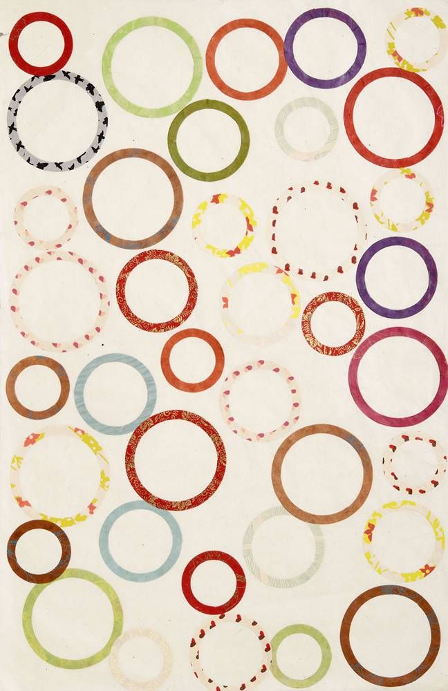 Lokta Quilted Circles on Natural Handmade Paper