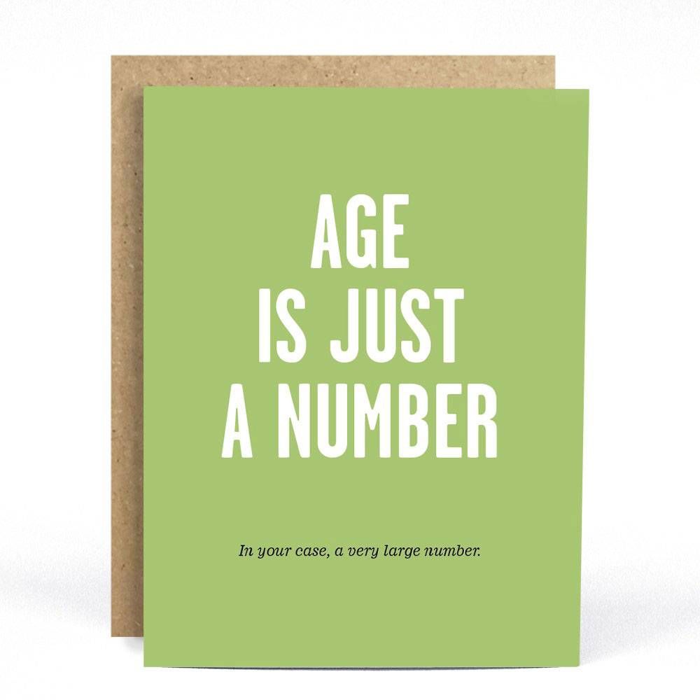 Age Is Just A Number Birthday Card